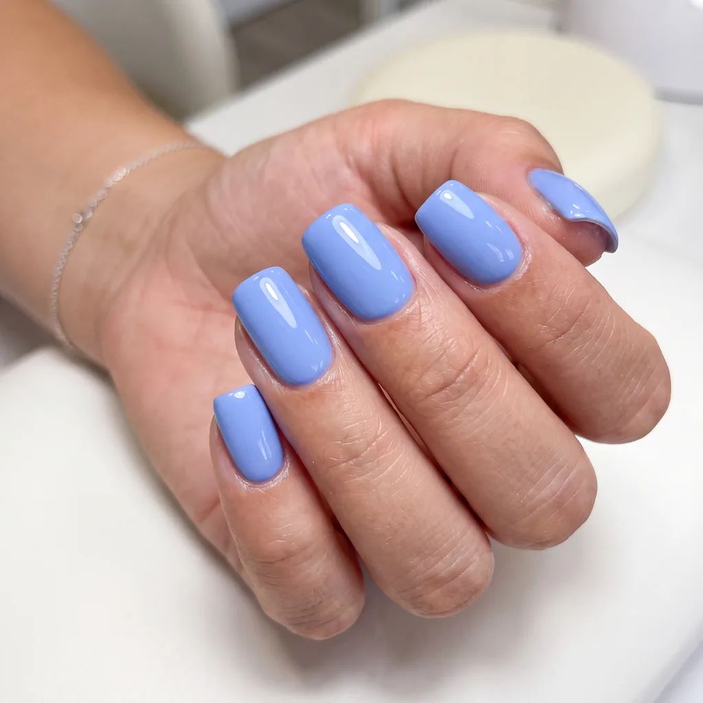 Periwinkle blue manicure
